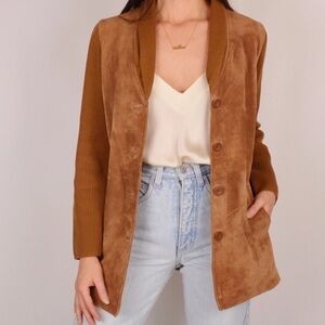 Vintage LINEA size 1X woman Suede and Knit Jacket